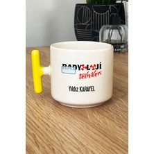 Hedizu Kişiye Özel Radyoloji Teknikeri Kupa Bardak T Kulplu Sarı Isme Özel Tıp Bayramı Hediyeleri