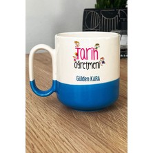 Hedizu Kişiye Özel Tarih Öğretmeni Pro Kupa Bardak Mavi Öğretmenler Günü Hediyeleri