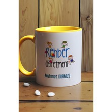 Hedizu Kişiye Özel Rehber Öğretmeni -3- Kupa Bardak Sarı Öğretmenler Günü Hediyesi