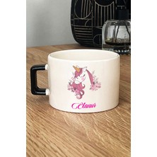 Hedizu Kişiye Özel Unicorn -3- Lüks Fincan Siyah Arkadaşa Kardeşe Hediye