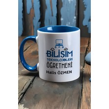 Hedizu Kişiye Özel Bilişim Öğretmeni -2- Kupa Bardak Mavi Öğretmenler Günü Hediyesi