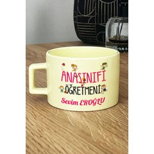 Hedizu Kişiye Özel Anasınıfı Öğretmeni -2- Pastel Fincan Sarı Öğretmenler Günü Hediyesi