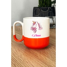 Hedizu Kişiye Özel Unicorn -3- Pro Kupa Bardak Turuncu Arkadaşa Kardeşe Hediye