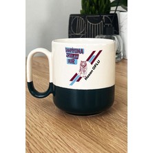 Hedizu Kişiye Özel Bordo Mavi Taraftar Pro Kupa Bardak Siyah Abiye Babaya Sevgiliye Arkadaşa Hediye