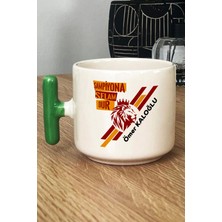 Hedizu Kişiye Özel Taraftar Sarı Kırmızı Kupa Bardak T Kulplu Yeşil Babaya Abiye Arkadaşa Hediye