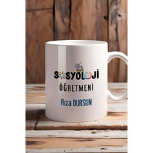 Hedizu Kişiye Özel Sosyoloji Öğretmeni Kupa Bardak Beyaz Öğretmenler Günü Hediyesi