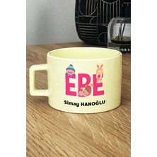 Hedizu Kişiye Özel Ebe Pastel Fincan Sarı Tıp Bayramı Hediyesi