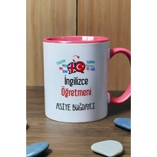 Hedizu Kişiye Özel Ingilizce Öğretmeni -2- Kupa Bardak Pembe Öğretmenler Günü Hediyesi