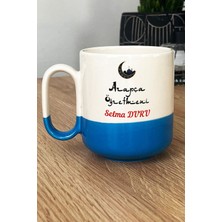 Hedizu Kişiye Özel Arapça Öğretmeni -2- Pro Kupa Bardak Mavi Öğretmenler Günü Hediyesi