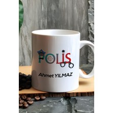 Hedizu Kişiye Özel Polis Kupa Bardak Beyaz Polisler Günü Hediyesi