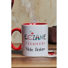 Hedizu Kişiye Özel Eczane Teknikeri Kupa Bardak Kırmızı Tıp Bayramı Hediyeleri