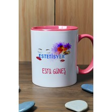 Hedizu Kişiye Özel Estesiyen Kupa Bardak Pembe Isme Özel Tıp Bayramı Hediyeleri