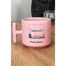 Hedizu Kişiye Özel Laborant Pastel T Kulplu Kupa Bardak Pembe Tıp Bayramı Hediyeleri