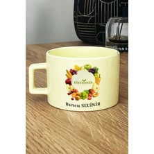 Hedizu Kişiye Özel Diyetisyen Pastel Fincan Sarı Tıp Bayramı Hediyesi