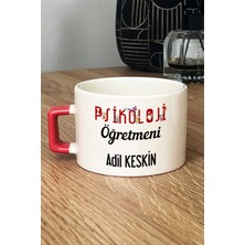 Hedizu Kişiye Özel Psikoloji Öğretmeni Lüks Fincan Turuncu