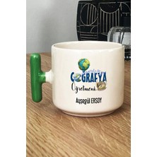 Hedizu Kişiye Özel Coğrafya Öğretmeni -2- Kupa Bardak T Kulplu Yeşil Öğretmenler Günü Hediyesi