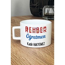 Hedizu Kişiye Özel Rehber Öğretmen Lüks Fincan Beyaz  Öğretmenler Günü Hediyesi