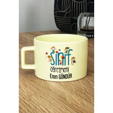 Hedizu Kişiye Özel Erkek Sınıf Öğretmeni -2- Pastel Fincan Sarı