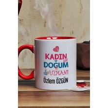 Hedizu Kişiye Özel Kadın Doğum Uzmanı Kupa Bardak Kırmızı Tıp Bayramı Hediyeleri