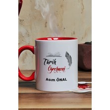 Hedizu Kişiye Özel Tarih Öğretmeni Kupa Bardak Kırmızı Öğretmenler Günü Hediyesi