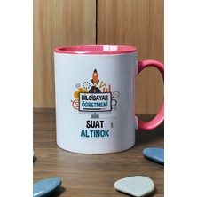 Hedizu Kişiye Özel Bilgisayar Öğretmeni -2- Kupa Bardak Pembe Öğretmenler Günü Hediyesi