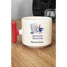 Hedizu Kişiye Özel Matematik Öğretmeni -4- Kupa Bardak T Kulplu Pembe Öğretmenler Günü Hediyesi