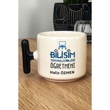 Hedizu Kişiye Özel Bilişim Öğretmeni -2- Kupa Bardak T Kulplu Siyah Öğretmenler Günü Hediyesi
