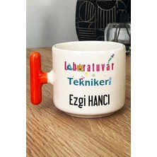 Hedizu Kişiye Özel Laboratuvar Teknikeri Kupa Bardak T Kulplu Turuncu Tıp Bayramı Hediyeleri