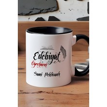 Hedizu Kişiye Özel Edebiyat Öğretmeni -2- Kupa Bardak Siyah Öğretmenler Günü Hediyesi