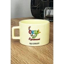 Hedizu Kişiye Özel Okul Öncesi Öğretmeni -2- Pastel Fincan Sarı