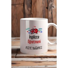 Hedizu Kişiye Özel Ingilizce Öğretmeni -2- Kupa Bardak Beyaz Öğretmenler Günü Hediyesi