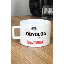 Hedizu Kişiye Özel Odyolog Lüks Fincan Beyaz  Tıp Bayramı Hediyeleri