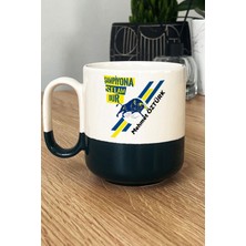 Hedizu Kişiye Özel Sarı Lacivert Taraftar Pro Kupa Bardak Siyah Abiye Babaya Arkadaşa Sevgiliye Hediye