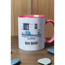 Hedizu Kişiye Özel Yazılım Geliştirme Uzmanı Kupa Bardak Pembe