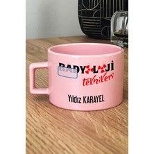 Hedizu Kişiye Özel Radyoloji Teknikeri Pastel Fincan Pembe Isme Özel Tıp Bayramı Hediyeleri