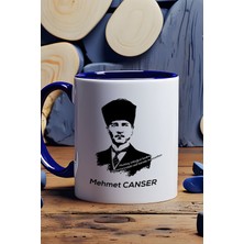 Hedizu Kişiye Özel Atatürk Asil Kan Kupa Bardak Lacivert Öğretmenler Günü Hediyesi