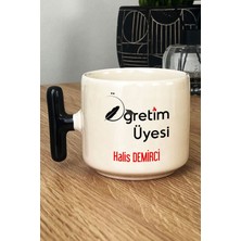 Hedizu Kişiye Özel Öğretim Üyesi Kupa Bardak T Kulplu Siyah Öğretmenler Günü Hediyesi