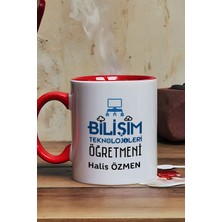 Hedizu Kişiye Özel Bilişim Öğretmeni -2- Kupa Bardak Kırmızı Öğretmenler Günü Hediyesi