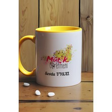 Hedizu Kişiye Özel Müzik Öğretmeni -2- Kupa Bardak Sarı Öğretmenler Günü Hediyesi