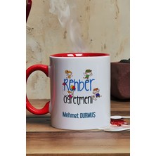 Hedizu Kişiye Özel Rehber Öğretmeni -3- Kupa Bardak Kırmızı Öğretmenler Günü Hediyesi