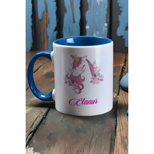 Hedizu Kişiye Özel Unicorn -3- Kupa Bardak Mavi Arkadaşa Kardeşe Hediye