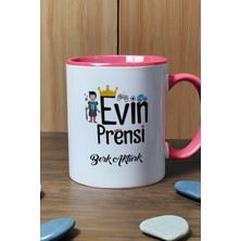 Hedizu Kişiye Özel Evin Prensi Kupa Bardak Pembe Erkek Çocuğa Hediye