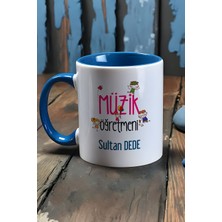 Hedizu Kişiye Özel Müzik Öğretmeni Kupa Bardak Mavi Öğretmenler Günü Hediyesi