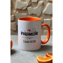 Hedizu Kişiye Özel Paramedik -2- Kupa Bardak Turuncu Att Tıp Bayramı Hediyesi