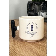 Hedizu Kişiye Özel Isim Soyisim Yazılı Kupa Bardak T Kulplu Siyah Doğum Günü Hediyesi