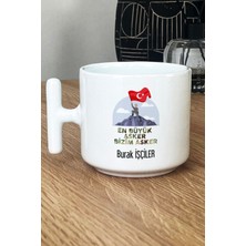 Hedizu Kişiye Özel En Büyük Asker Kupa Bardak T Kulplu Beyaz Askere Hediye