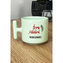 Hedizu Kişiye Özel Icra Müdürü Pastel T Kulplu Kupa Bardak Yeşil