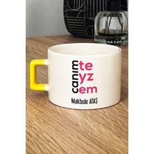 Hedizu Kişiye Özel Canım Teyzem Lüks Fincan Sarı Teyzeye Anneler Günü Hediyesi