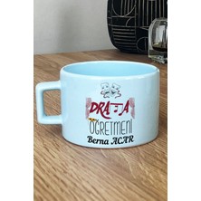 Hedizu Kişiye Özel Drama Öğretmeni -2- Pastel Fincan Mavi Öğretmenler Günü Hediyesi