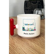 Hedizu Kişiye Özel Laborant Kupa Bardak T Kulplu Kırmızı Tıp Bayramı Hediyeleri